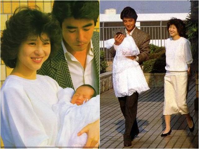 松田聖子の若い頃20代の出産会見の画像